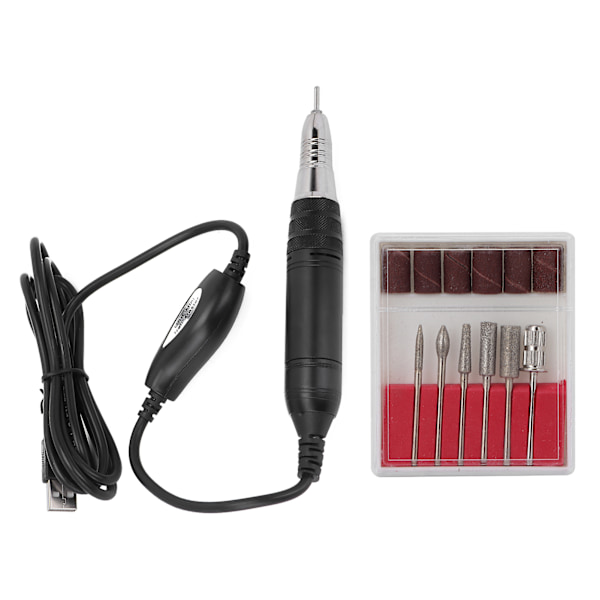 Elektrisk negleboremaskine 22000rpm USB manicure poleringsmaskine 100-240VEU stik