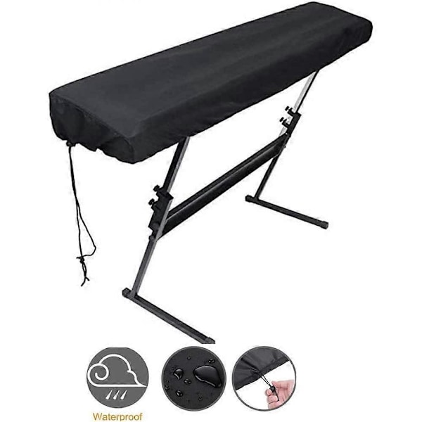 88 Tangenters Piano Keyboard Skyddskåpa 134*29*19cm, Digital Dammtät Piano Skyddskåpa med Elastiskt Rep, Platt Skydd, Elpiano Skydd