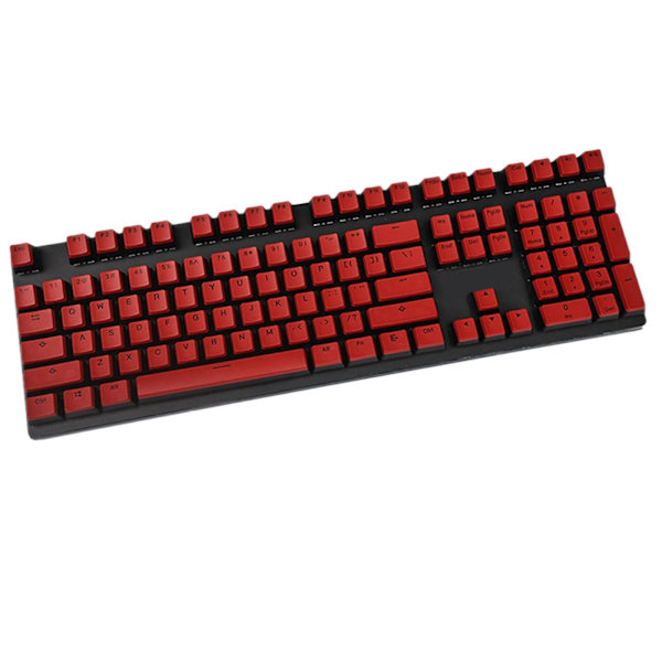 PBT Pudding Keycap Set för Cherry M x Mekaniskt Tangentbord Röd Svart