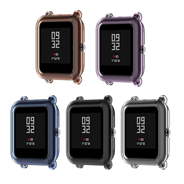 Smart Watch Clear TUP skyddande fodral kompatibel med AMAZFIT Bip S Bip 1S för Amazfit bip Lite 1S för Amazfit A1608