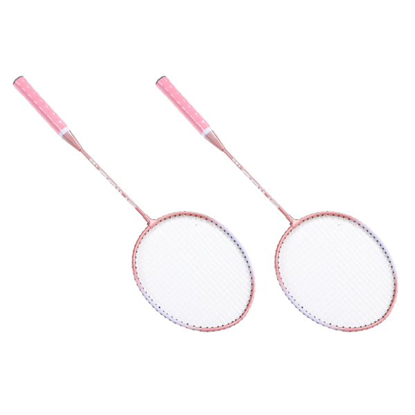 Badmintonracketar Rosa Professionella Separata Järnlegering Badmintonracketar för Nybörjare Studentträning