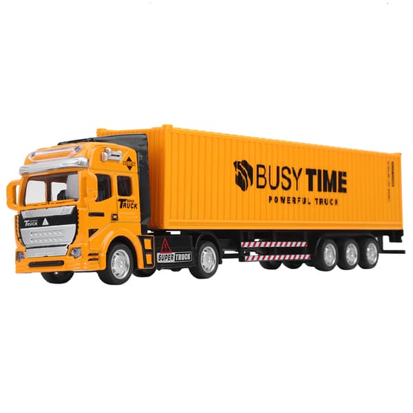 1: 48 Legeret Container Lastbil Model Legetøj Høj Simulation Børn Billegetøj Køretøj Gul Container Lastbil Model