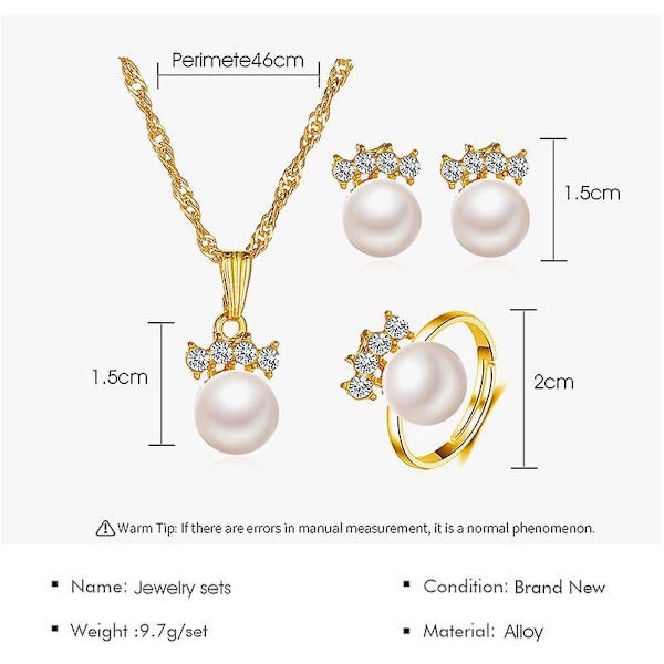 Dam Smyckeset Julset Tredelat Set Present Smyckeset Damset Smycken Örhängen Halsband