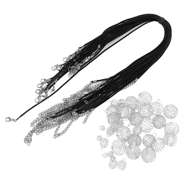 Trendiga fjäderkulor i legering för dreadlocks, PU-läderrep, DIY-halsband, accessoarer, vitguld