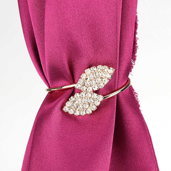 12 st Rhinestone Servettring Set Handgjord spännehållare Dekoration för bröllopsmiddag