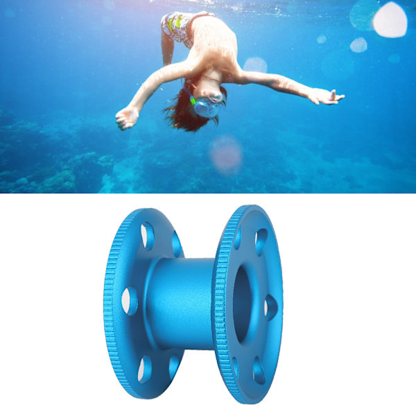 Aluminiumlegering Scuba Diving Fingerspole Reel Dykker Undervanns Snorkling Tilbehør (Blå)