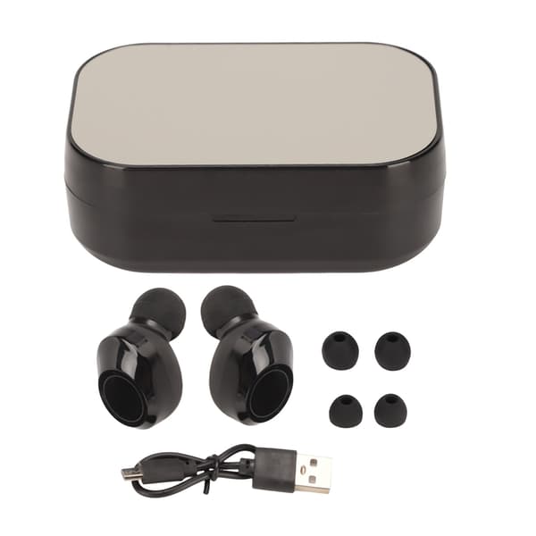 Bluetooth Trådlösa Hörlurar Brusreducering Digital Display Touch Control Bluetooth Stereo Hörlurar med Laddningsfodral