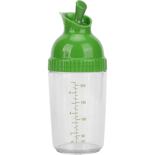 200 ml Salatdressing Shaker med Nemt Greb, Lækagesikker Beholder, Universal Sauce Mixer, med Skala Køkkenredskab, 5,5x17cm_SZXM
