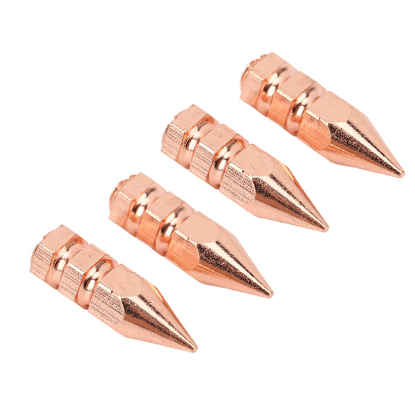 Klädspikar Roséguld Dubbellager Hexagon Mässingskon Spikes DIY Hantverk Punkstil Spike Nitar för skor Paket 9x30MM