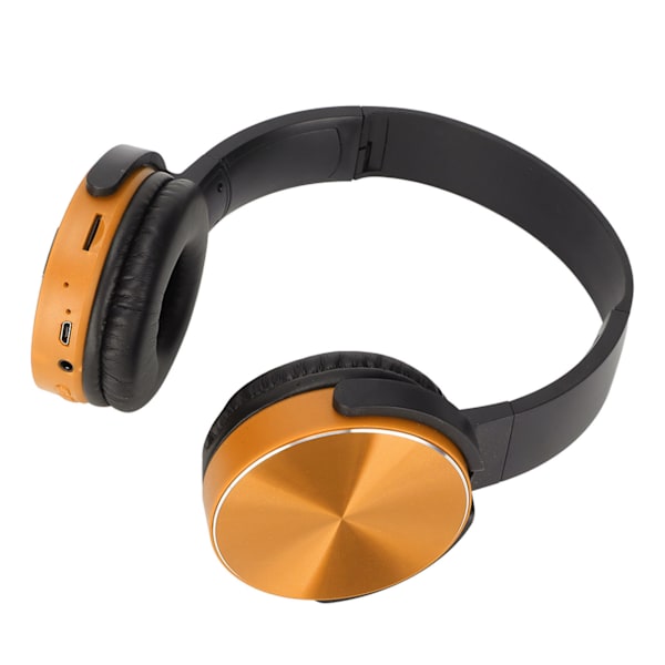 450BT Bluetooth-hodesett Subwoofer Justerbart Multifunksjonelt Trådløst Kort Spillhodesett for Spill Gull