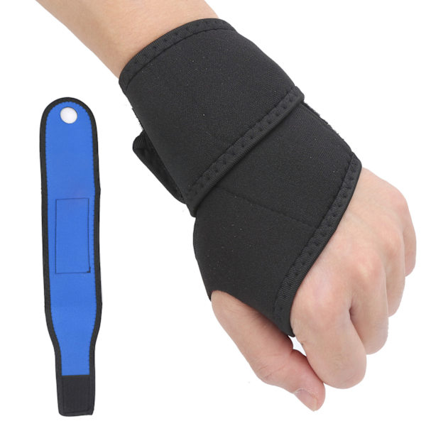 Sports Wristband håndleddsstøtte stropper wraps for sykling løping fitness gym håndleddsbånd svart blå