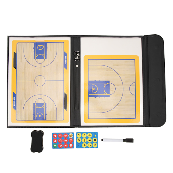 Basketboll Clipboard 2.5 Vikbar Basketboll Coaching Board Magnetisk Strategitavla med Penna Suddgummi