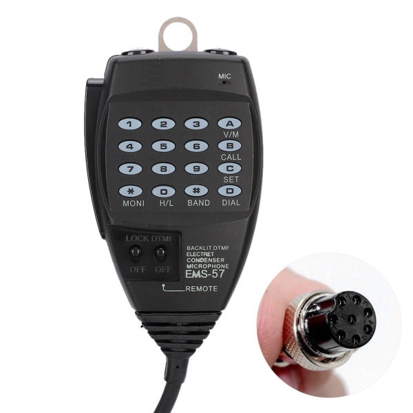 EMS‑57 DTMF 8-stifts handmikrofon för Alinco DR‑135 DR‑635 DR‑435 DR‑235 MIC med tangentbord
