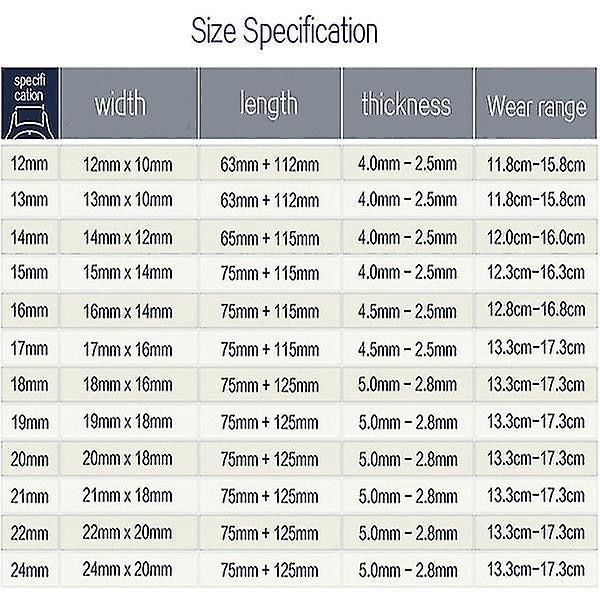 Äkta Läder Armbandsur Rem med Fjärils Spänne - 12mm-24mm