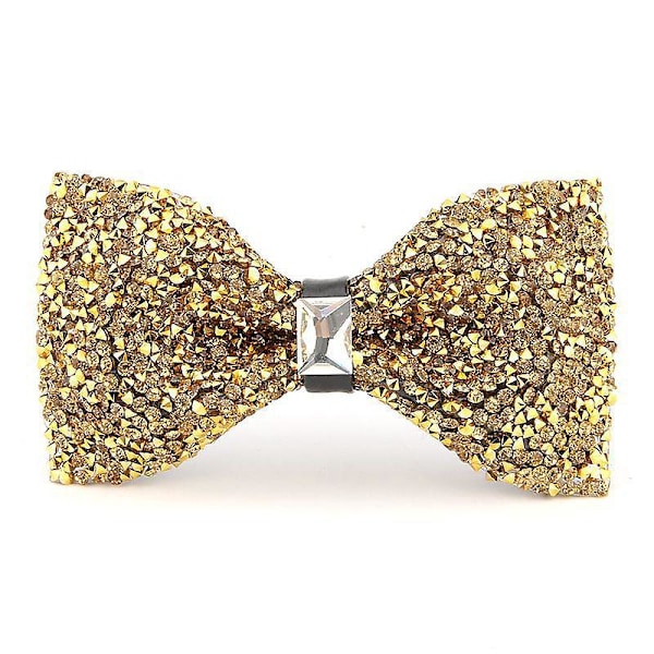Gullglitter Sløyfe Sett 2 stk 13cm Elastisk Festdrakt Karneval Halloween Temafest