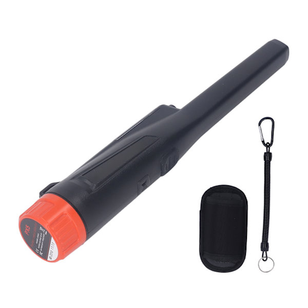 Metalldetektor Pinpointer IP66 Vattentät Bärbar Handhållen Pin Pointer Stav med LED-ljus Svart