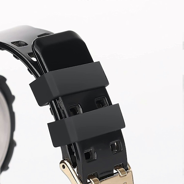 6 stycken 22mm Silikon Klockarmband Hållare Spänne, Klockarmbands Fixeringsring för Smart Klockarmbandsbyte (Svart)