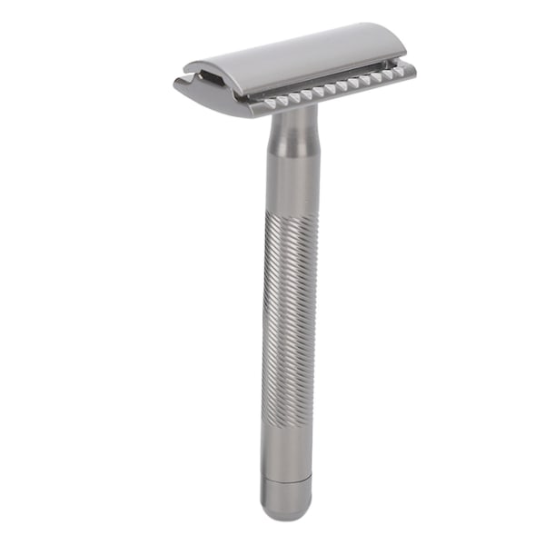 Double Edge Safety Razor Menn Hjemmesalong Bærbar Sink Legering Messing Håndtak Barberhøvel Bursdagsgave Sølv