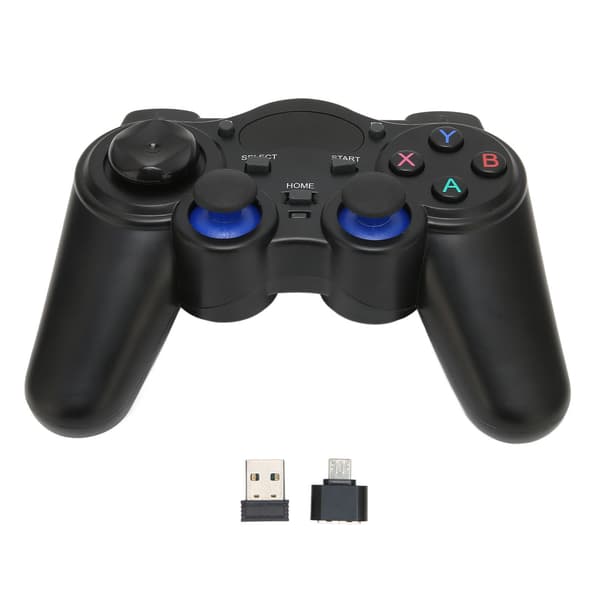 Trådløs Gamepad 2.4GHz Følsomme Knapper Game Controller med 360 Graders Joystick til Android Telefon Smart TV