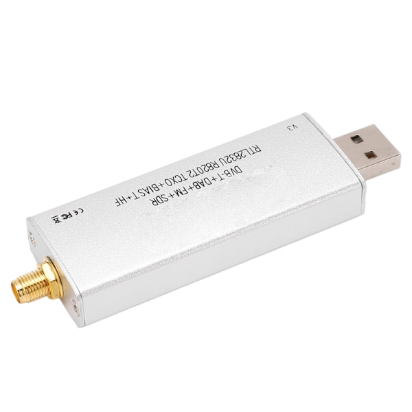 Radiomodtager RTL SDR R820T2 RTL2832U 1PPM TCXO SMA 500KHz‑1766MHz til Signalmodtagelse