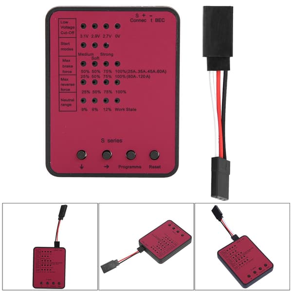 1:10 RC Bil Programmeringskort Fjernkontrolltilbehør for Elektronisk Hastighetskontroller