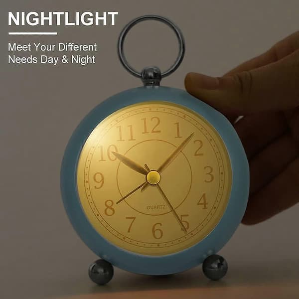 Silent Bedside Clocks Battery Operated Non-Ticking Desk Clock Analog Alarm Clock Bedroom