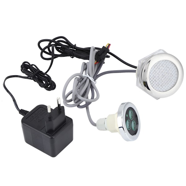 Farverige undervandslys 12V vandtæt LED-lampe med controller til pool spabad EU 230-240V