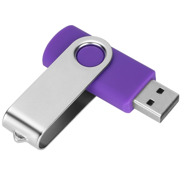 USB Flash Drive Candy Purple Roterbar bærbar lagringsminnepenn for PC Tablet2GB