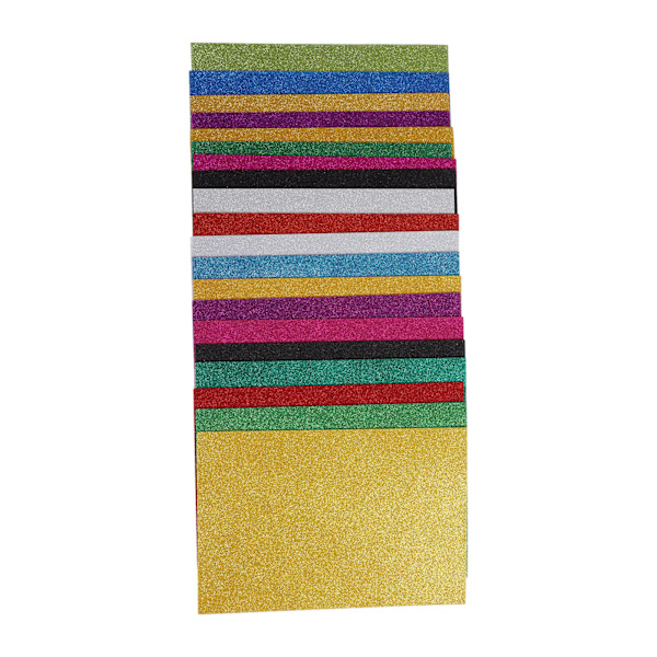 20 ark glitter skumark för barn 2 mm klippbar handgjord DIY signal ensidig självhäftande skumark för klippböcker