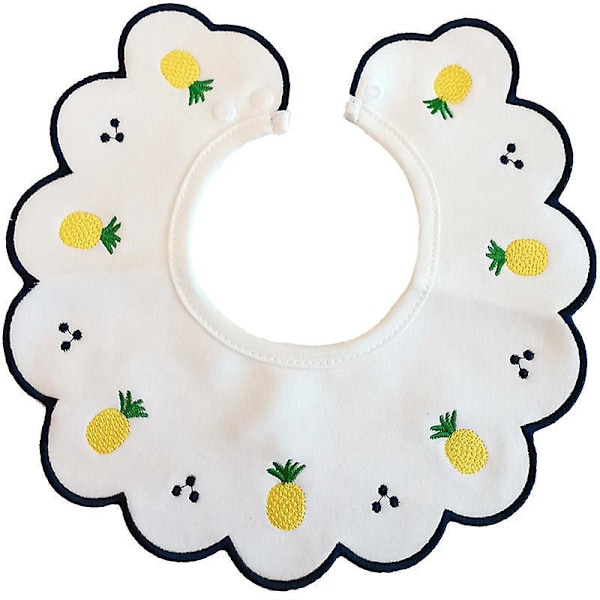 Bomullsbabyhaklappar 2-pack för flickor, mjuka burpdukar, spädbarn, småbarn, handduk