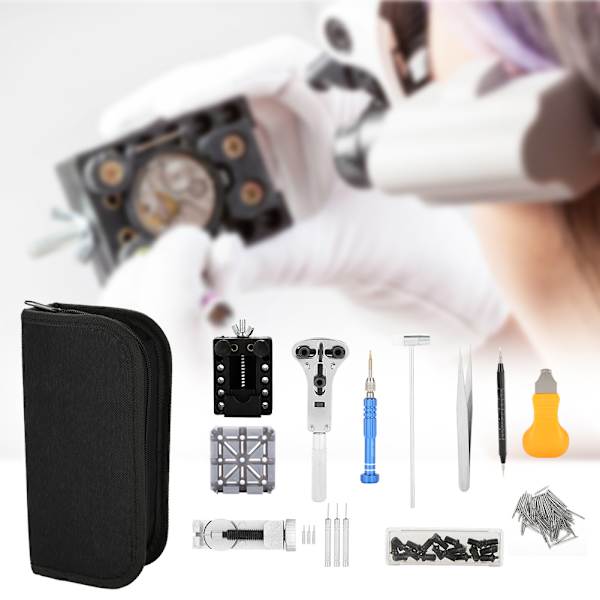 Watch Reparationsverktygssats Professionell case Öppnare Link Remover Spring Bar Pin Set