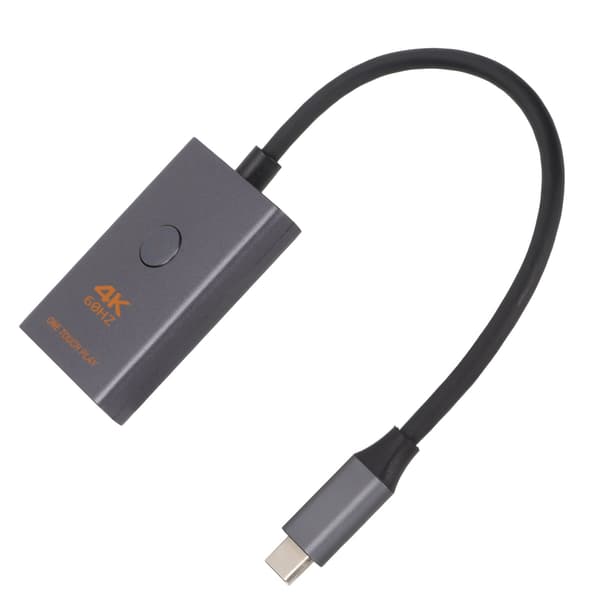 Typ C till HD Multimedia Interface-adapter 18 Gbit/s 4K-videokonverterare för konferenssändningsmonitor
