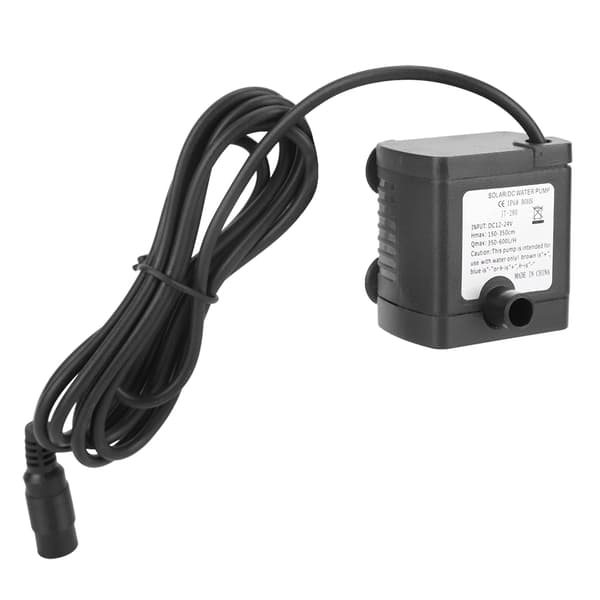 Soldriven DC-vattenpump Mini borstlös dränkbar pump för vattenfontän 24V