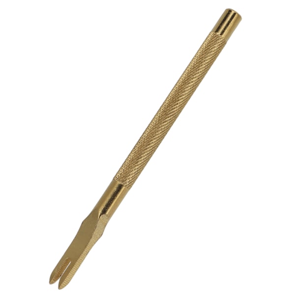Lädergrensad mejsel 4mm rostfritt stål halkfritt handtag design skarp guld läderstans mejsel 2 tänder