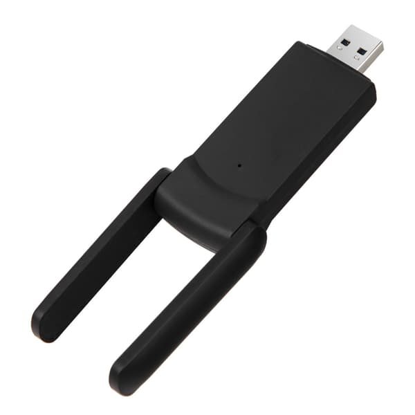 1300M Dual Band WiFi-adapter 2.4G 5.8G USB3.0-interface Justerbar signalsensitivitet WiFi-adapter til bærbar computer Sort