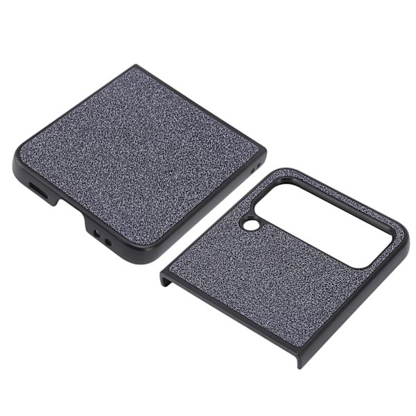 Kiiltävä phone case mokkanahkavuori ABS naarmuuntumaton taitettava näyttö phone case Samsung Galaxy Z FLIP 4 mustalle