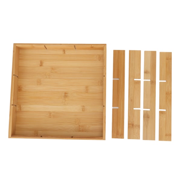Snackserveringsbrett i bambus, malingsfri, trygt, miljøvennlig, delt serveringsbeholder for tørket frukt, 9 rom