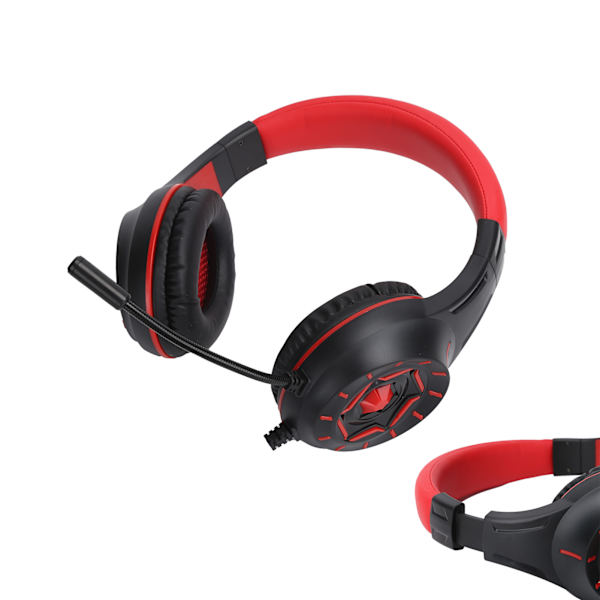 Kablet Gaming Headset Stereo Over Ear Hodetelefoner med Volumjustering for PS4 Datamaskin