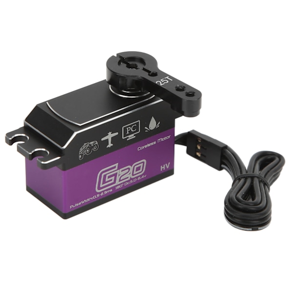 G20 RC Bil Digital Servo 20KG Hög Vridmoment Helt Vattentät Metallväxel Servo för 1/8 1/10 RC Fordon