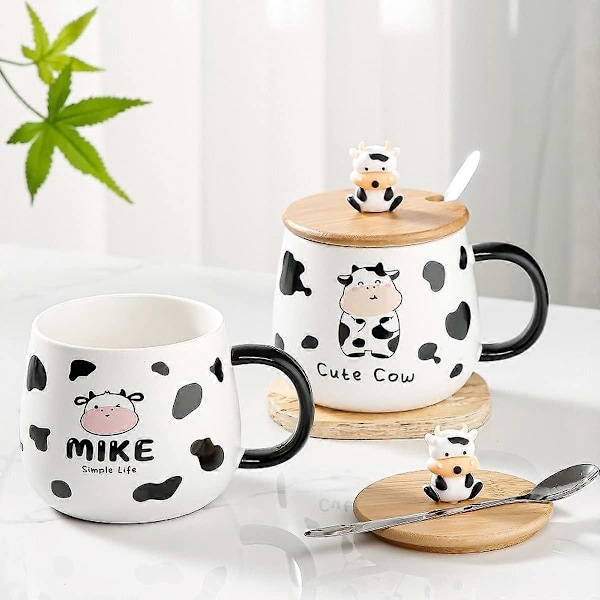 Ko-mugg kaffemugg ko-present 400ml keramisk te-mugg