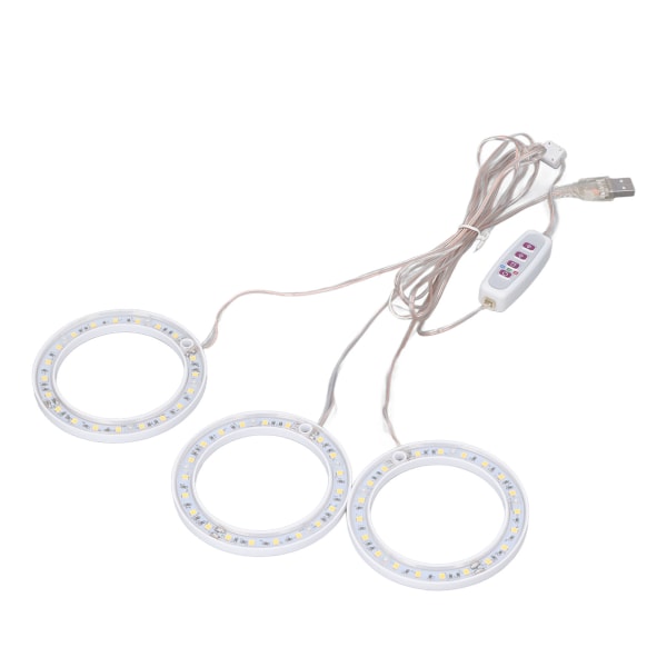 LED Plant Grow Lights Full Spectrum USB Växande Ljus Timing 5 nivås dimning för inomhusväxt odling Naturligt ljus