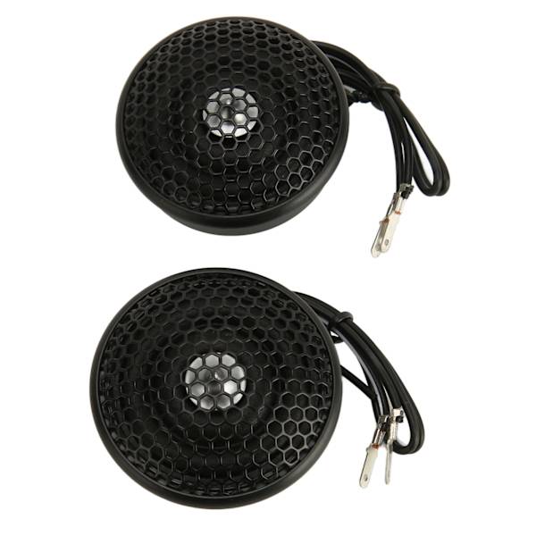 2 stk. 150W Dome Tweeter Høj Følsomhed 2-vejs System Sort Mini Audio Tweeter til Bil Audio Systemer