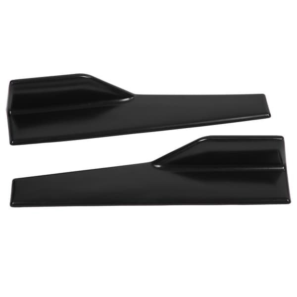 2 stk. Universal Mat Sort Side Skørt Rocker Splitter Winglet Vinger Canard Diffuser