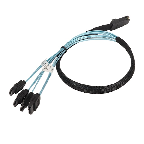 Mini SAS - 4 SATA -kaapeli 7-pin 12 Gbps tinattu kupari kullattu kosketin SFF 8087 - 4SATA -kaapeli pöytätietokoneen koteloon 1 metri / 3,3 jalkaa