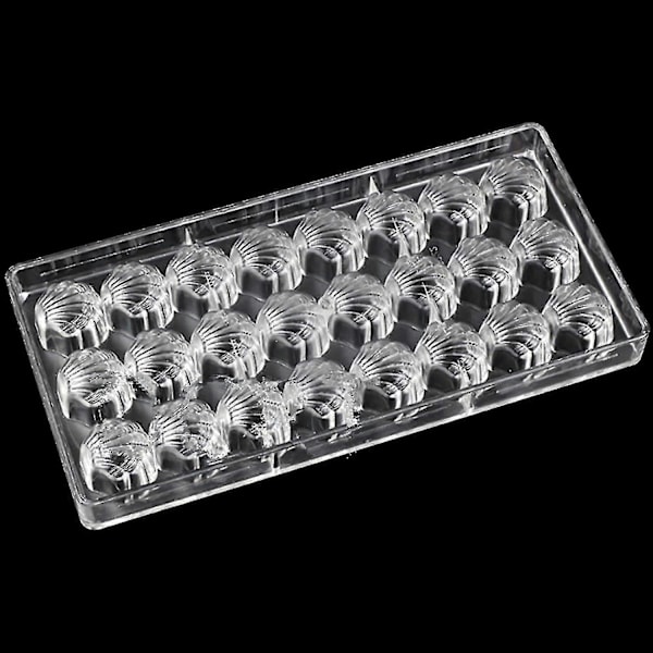 24 Fack Kammussla Skal Chokladgodisform PC Polykarbonat Chokladform (kammussla skal)