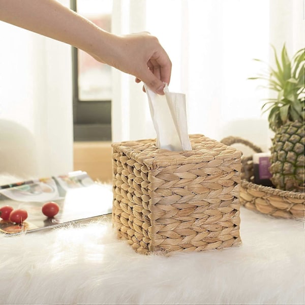 Vattenhyacint Korg Tissue Box Omslag (Fyrkantig)