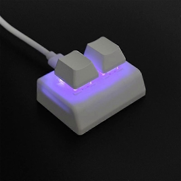 RGB Mini Gaming Tastatur med Røde Brytere - 2 Taster Makroprogrammering, Tilpassbar for OSU og Tegning