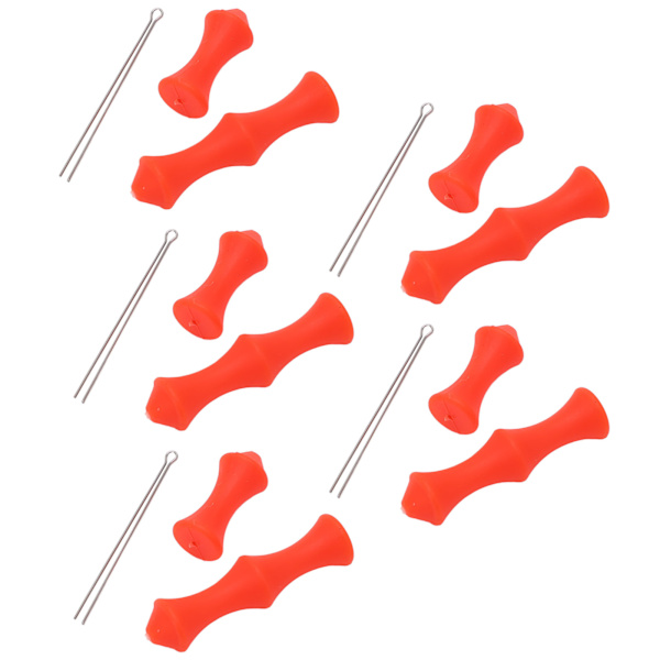 5 set Bågsträngsflikar Guard Soft Silikon Bågskytte Fingrar Skydd med monteringsstift för utomhusskytte