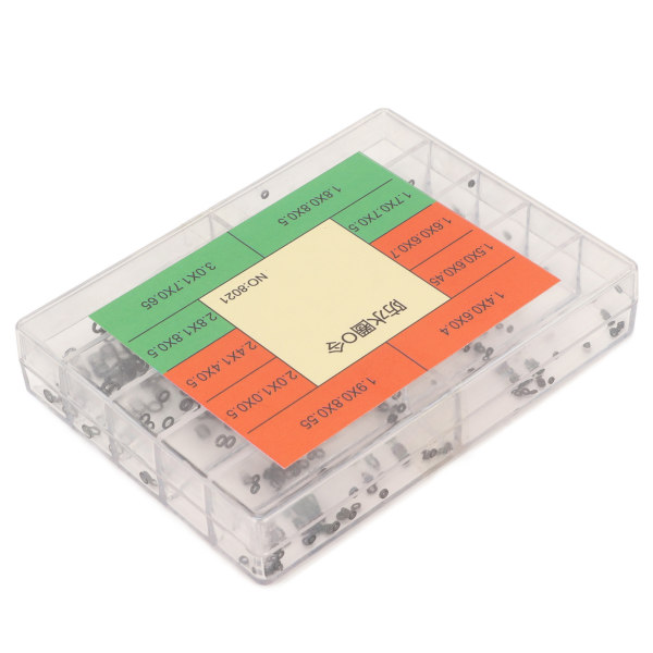 Klokke Crown O Ring 10 Grids Pack Flere spesifikasjoner Vanntett gummiklokke Kronepakning for klokkereparasjonssett