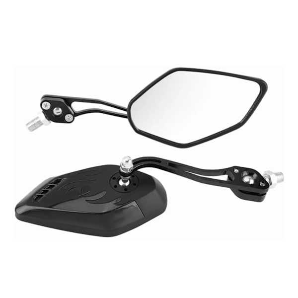 2 stk motorsykkel bakspeil klart syn justerbart vanntett universal styrespeil